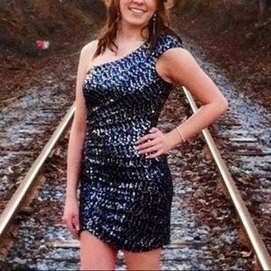 Dark Navy Blue Formal Dress